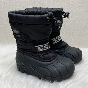 Sorel Waterproof Snow & Rain Boots Black Youth 8